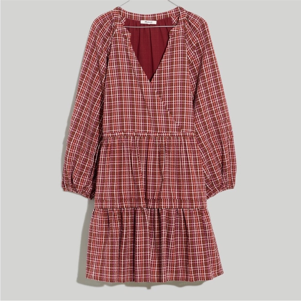Madewell Seersucker Wrap Mini Dress - TAG ON NEVER WORN